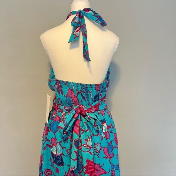 Caroline Constas Blue and Pink Floral Maxi Dress - Picture 6 of 10